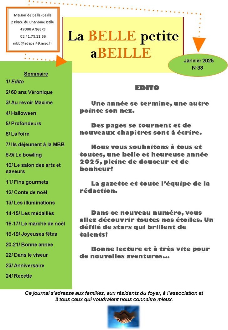 Journal N°33 Janvier 2025