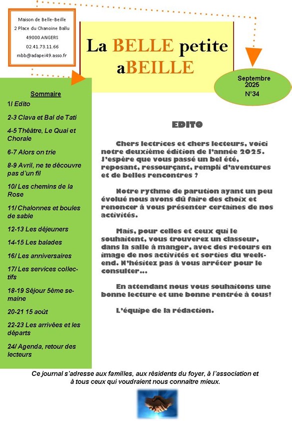 Journal N&deg;34 septembre 2025